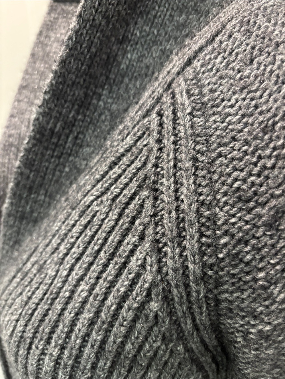 J.Crew Grey Wool Mohair Chunky Shawl Collar Cardigan Sweater Size L - Picture 13 of 15